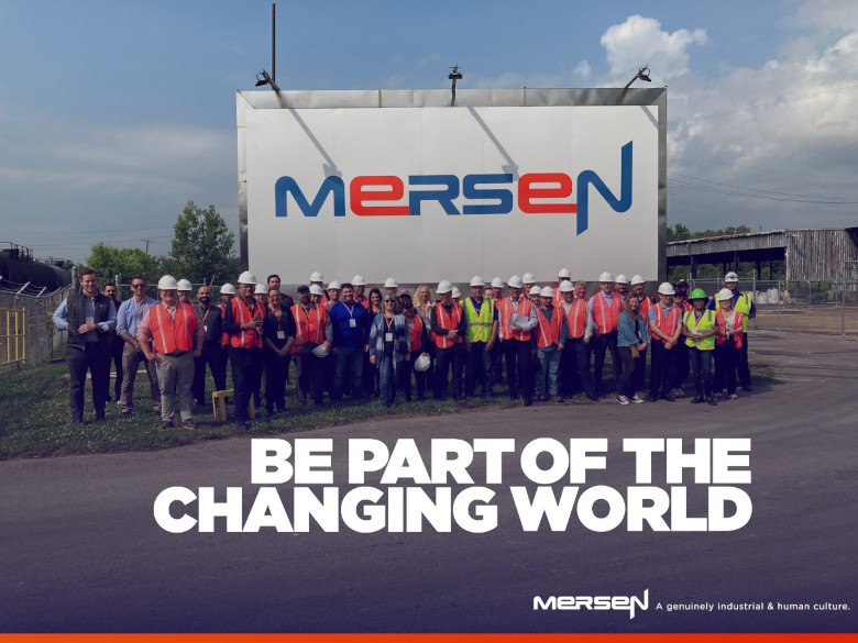 New comers in front of a Mersen board in Columbia