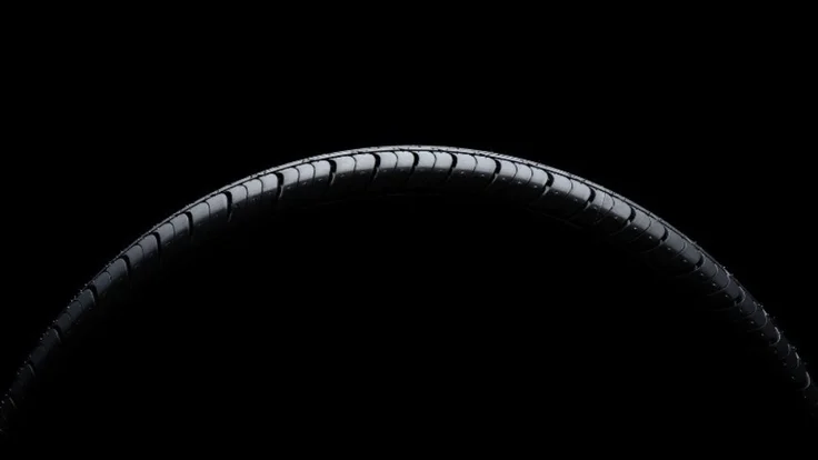 Mersen market tire in black background