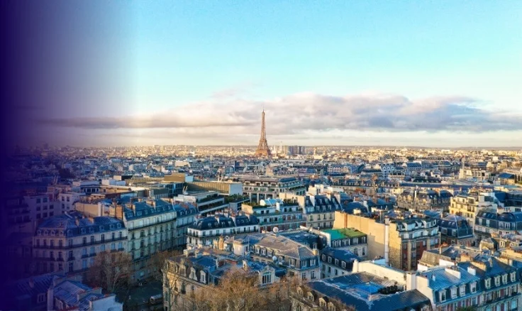 sky view of the city of Paris