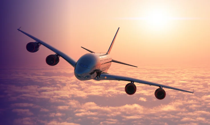 plane in the sky