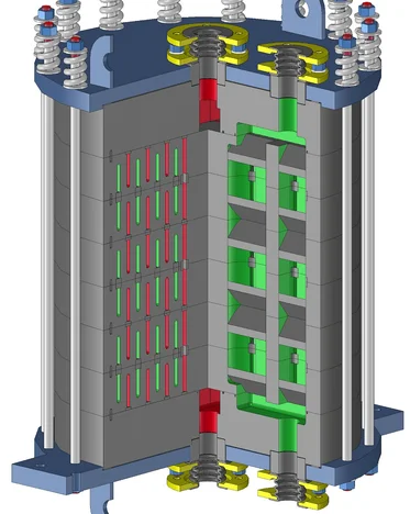 Querschnitt eines Ringnut-Graphit-Wärmetauschers